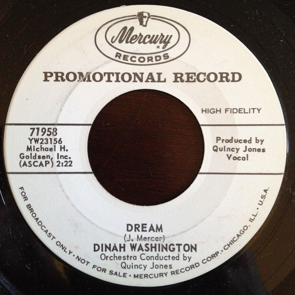 Dinah Washington – Dream (1962, Vinyl) - Discogs