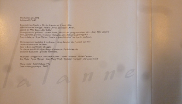descargar álbum Francis Lalanne - Mai 86