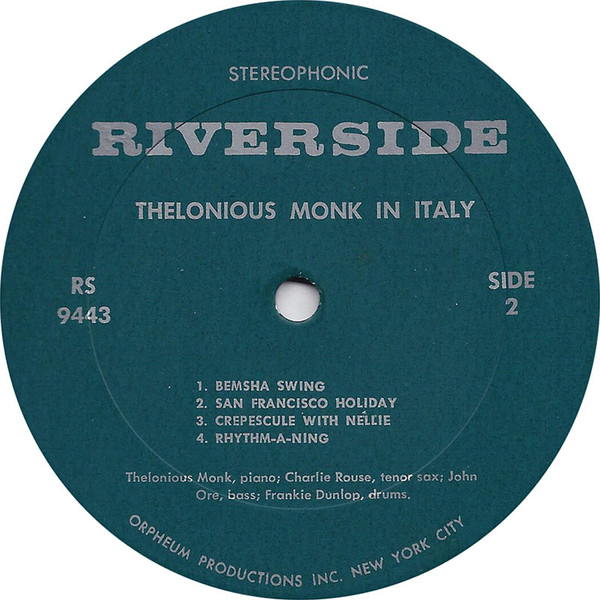 Album herunterladen Thelonious Monk - In Italy