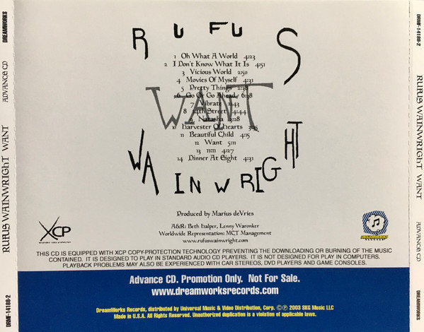 Rufus Wainwright One (2003, Vinyl) - Discogs