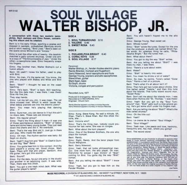 last ned album Walter Bishop, Jr - Soul Village