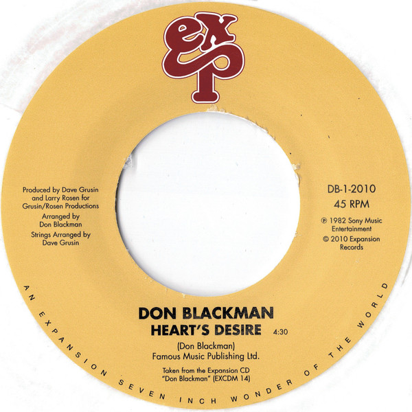 Don Blackman – Heart's Desire / Holding You, Loving You (2010 