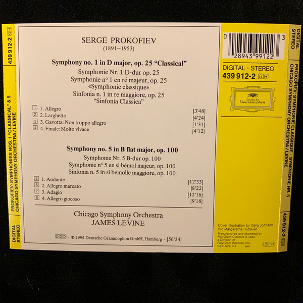 Album herunterladen James Levine , The Chicago Symphony Orchestra, Serge Prokofiev - Symphonies Nos 1 Classical 5