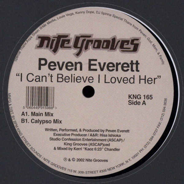 Peven Everett – I Can't Believe I Loved Her (2002, Vinyl) - Discogs