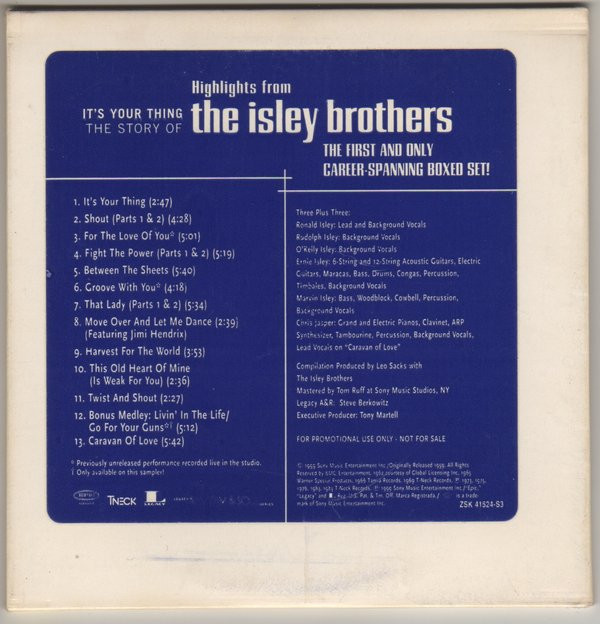 baixar álbum The Isley Brothers - Highlights From Its Your Thing The Story Of The Isley Brothers