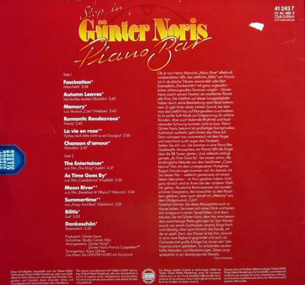 lataa albumi Günter Noris - Step In Günter Noris Piano Bar
