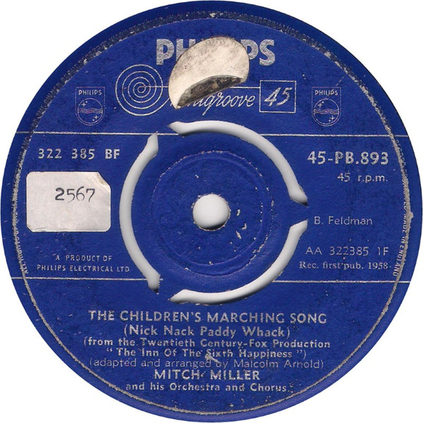 last ned album Mitch Miller With His Orchestra & Chorus - The Childrens Marching Song Nick Nack Paddy Wack