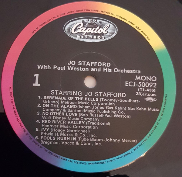 télécharger l'album Jo Stafford With Paul Weston And His Orchestra - Starring Jo Stafford