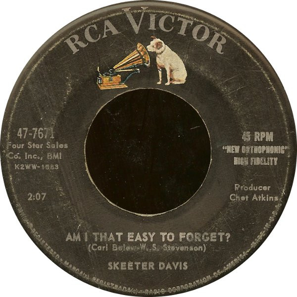 Skeeter Davis – Am I That Easy To Forget? / Wishful Thinking (1960