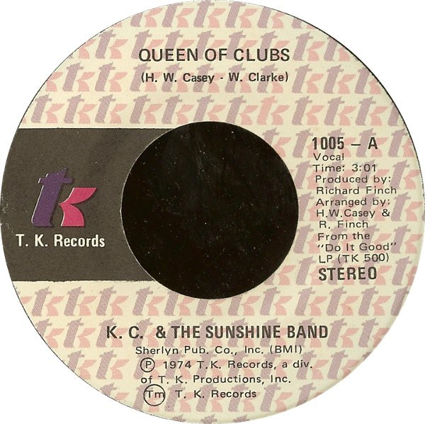 K. C. & The Sunshine Band – Queen Of Clubs (1974, Vinyl) - Discogs