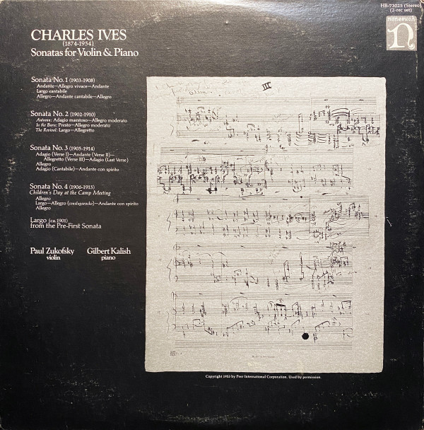lataa albumi Charles Ives - Sonatas For Violin Piano
