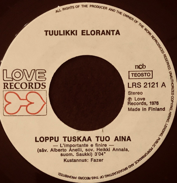 ladda ner album Tuulikki Eloranta - Loppu Tuskaa Tuo Aina Kun Katsot Minuun