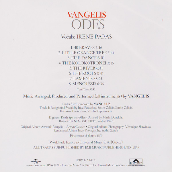 ladda ner album Irene Papas Vangelis - Odes