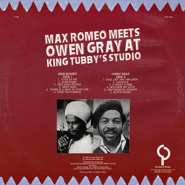 descargar álbum Max Romeo Meets Owen Gray - Max Romeo Meets Owen Gray At King Tubbys Studio