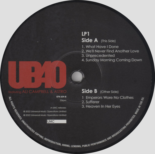 UB40 - Unprecedented | UMC (074 604-6) - 3