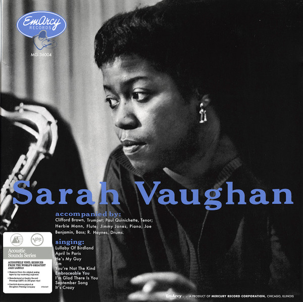 Sarah Vaughan – Sarah Vaughan (2021, 180 g, Gatefold, Vinyl) - Discogs