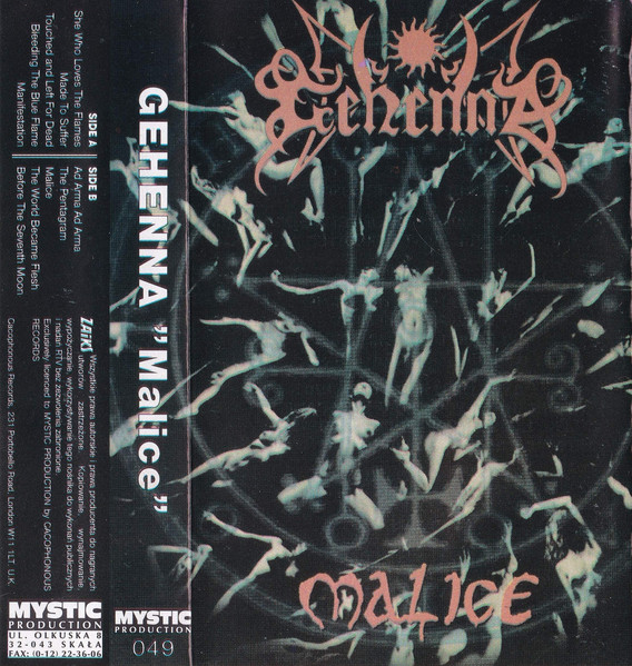 Gehenna - Malice | Releases | Discogs