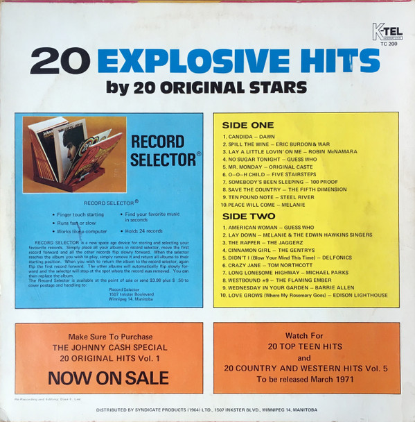 descargar álbum Various - 20 Explosive Hits by 20 Original Stars
