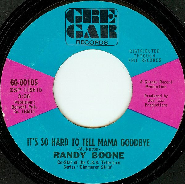 Album herunterladen Randy Boone - Its So Hard To Tell Mama Goodbye
