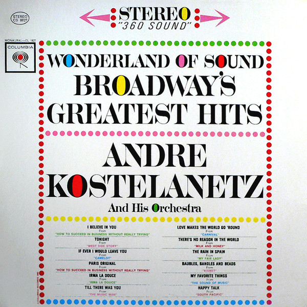 Andre Kostelanetz And His Orchestra Wonderland Of Sound Broadways Greatest Hits Releases