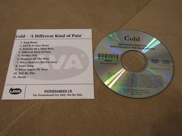 Cold A Different Kind Of Pain 2005 Watermarked CD Discogs