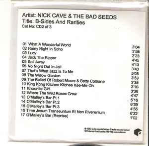 Nick Cave The Bad Seeds B Sides Rarities Disc 2 2005 CDr