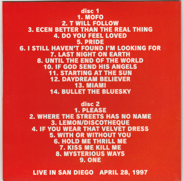 Album herunterladen U2 - San Diego 1997