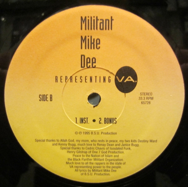 ladda ner album Militant Mike Dee - Representing VA