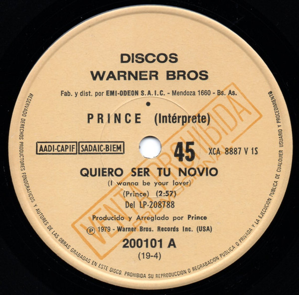 Prince - I Wanna Be Your Lover | Releases | Discogs