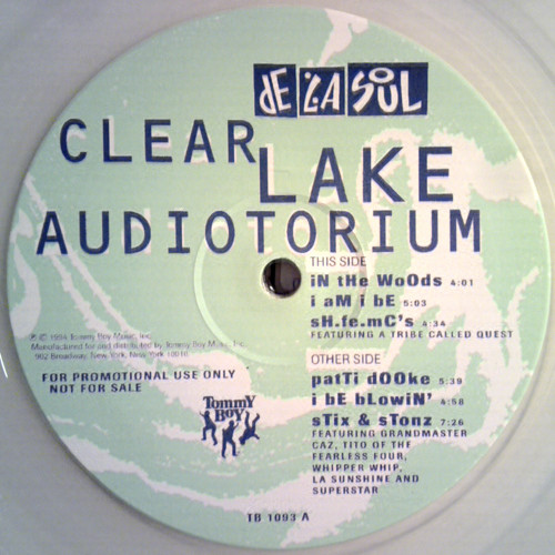 DE LA SOUL レコード CLEAR LAKE AUDIOTORIUM-