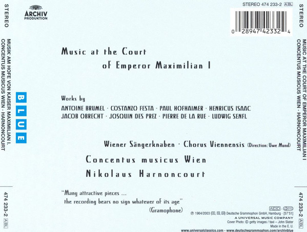 lataa albumi Concentus Musicus Wien, Nikolaus Harnoncourt - Music From The Court Of Emperor Maximilian I