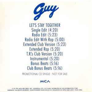 Guy – Let's Stay Together (1991, CD) - Discogs