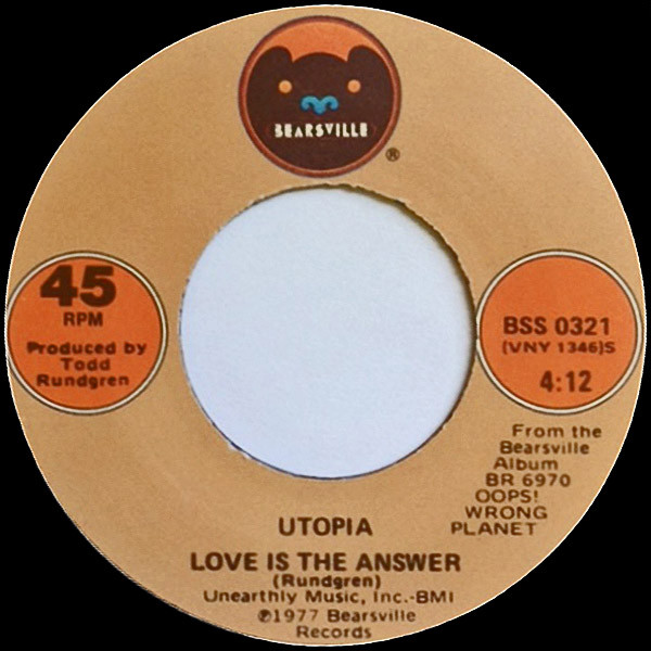 Utopia – Love Is The Answer (1977, Vinyl) - Discogs