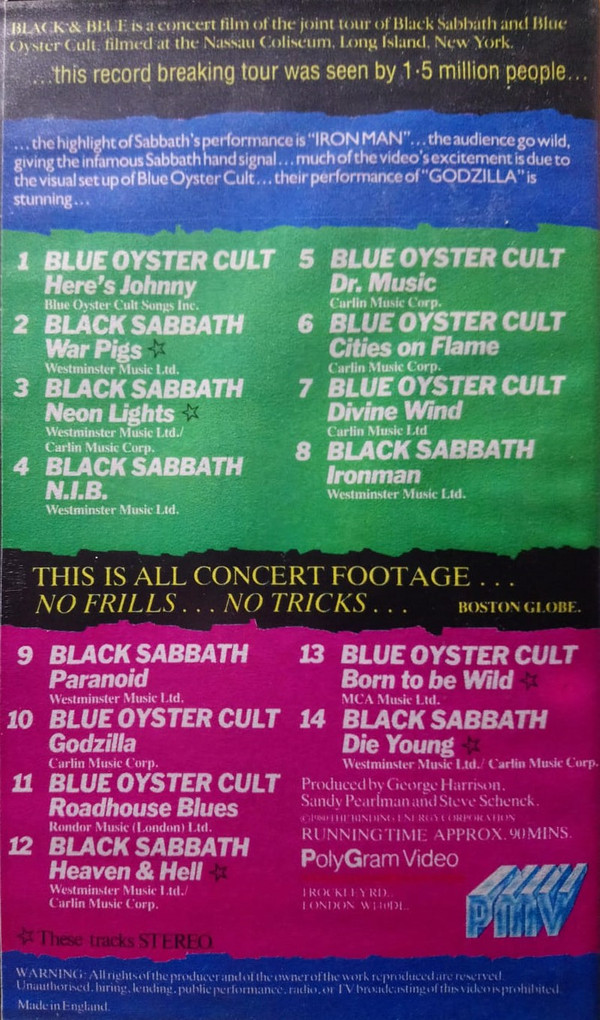 last ned album Black Sabbath Blue Öyster Cult - Black Blue
