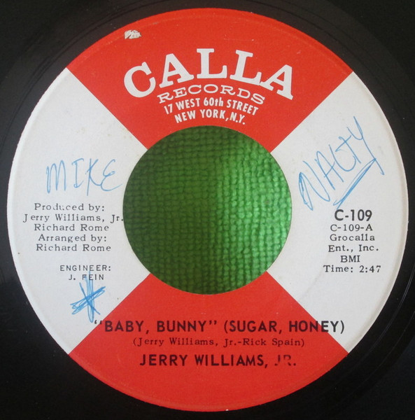 Jerry Williams – Baby Bunny (Sugar Honey) (1965, Vinyl) - Discogs