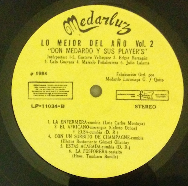 last ned album Don Medardo Y Sus Players - Orgullosamente Presenta Lo Mejor Del Año Vol 1
