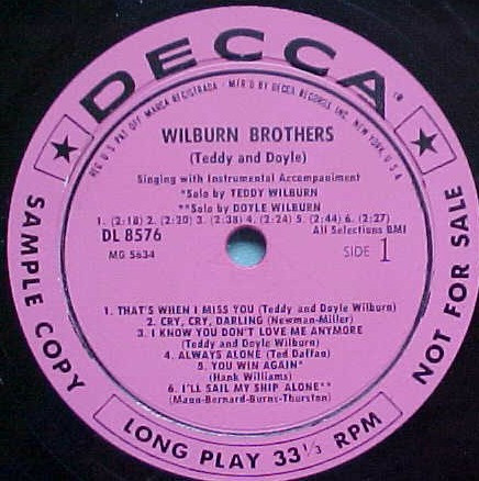 Wilburn Brothers – Wilburn Brothers (Teddy And Doyle) (1957, Vinyl