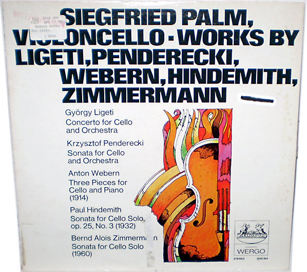 descargar álbum Siegfried Palm - Modern Works For Cello