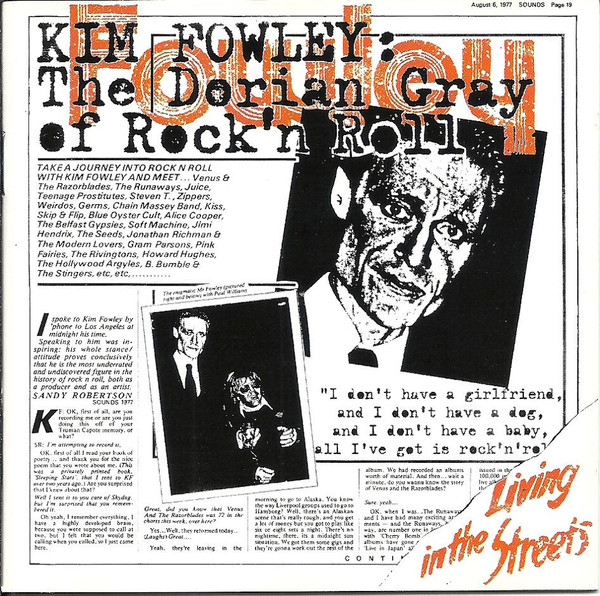 Kim Fowley – Living In The Streets (2003, CD) - Discogs