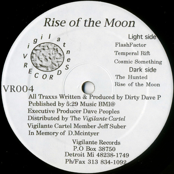 Dirty Dave P - Rise Of The Moon | Releases | Discogs