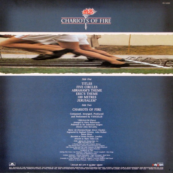 Vangelis - Chariots Of Fire | Polydor (PD-1-6335) - 2