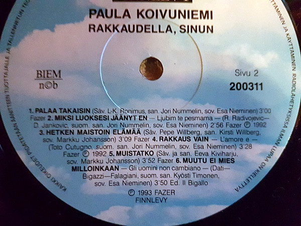 baixar álbum Paula Koivuniemi - Rakkaudella Sinun