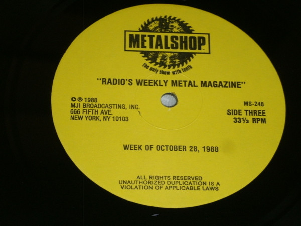 Album herunterladen Various - Metalshop Radios Weekly Metal Magazine Week Of October 28 1988