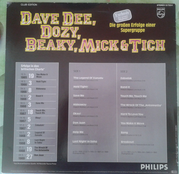 Album herunterladen Dave Dee, Dozy, Beaky, Mick & Tich - Die großen Erfolge einer Supergruppe
