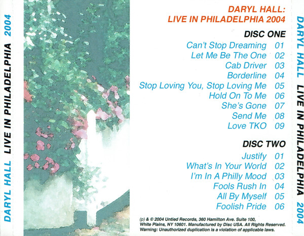 télécharger l'album Daryl Hall - Live In Philadelphia 2004