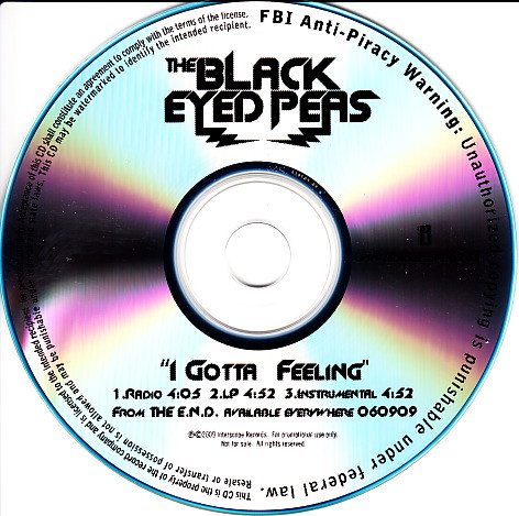 The Black Eyed Peas – I Gotta Feeling (2009, CDr) - Discogs