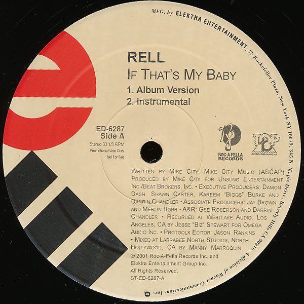 Rell – If That's My Baby (2001, Vinyl) - Discogs