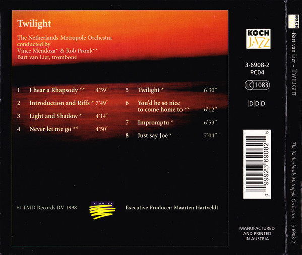lataa albumi Bart Van Lier Featuring Vince Mendoza, Netherlands Metropole Orchestra - Twilight