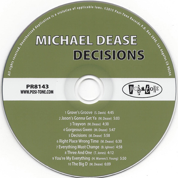 last ned album Michael Dease - Decisions
