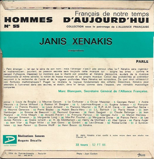 ladda ner album Xenakis - Parle Par Les Mathématiques Pour Une Musique Nouvelle